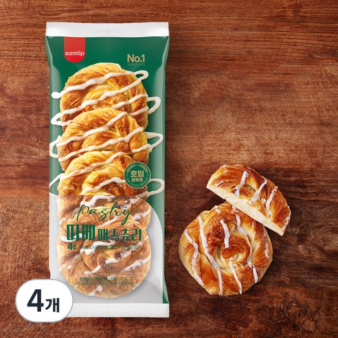 삼립 발효버터 따베패스츄리, 80g, 4개입, 4개
