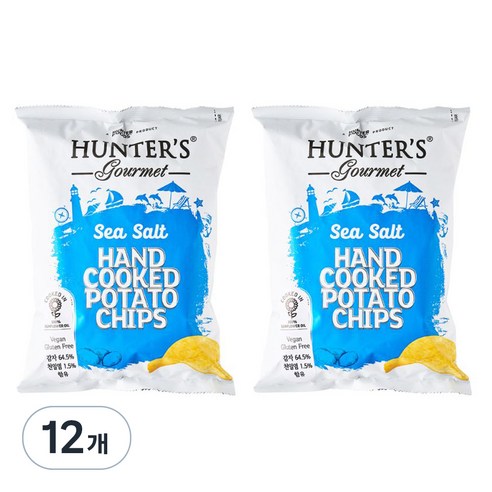 헌터스고메 씨솔트 포테이토칩, 125g, 12개