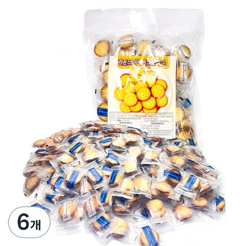 쟈보 HONGGUAN 라운드 미니비스킷 믹스, 6개, 500g