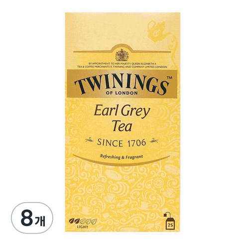 트와이닝 얼그레이 티백, 2g, 25개입, 8개