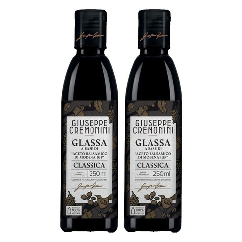 쥬세페크레모니니 클래식 발사믹 글레이즈, 250ml, 2개