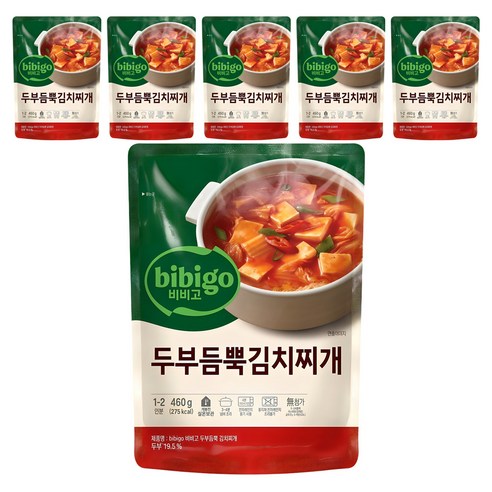 비비고 두부듬뿍 김치찌개, 460g, 6개
