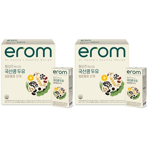 이롬 황성주 국산콩 두유 검은콩과 17곡