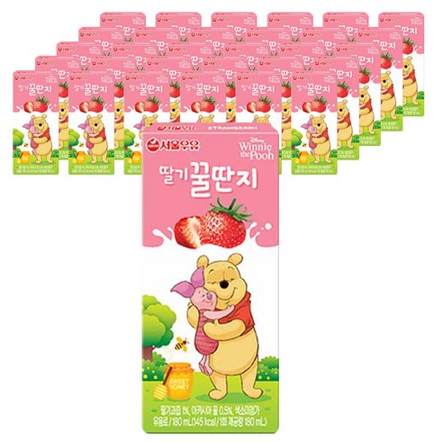 서울우유 딸기꿀딴지, 180ml, 72개