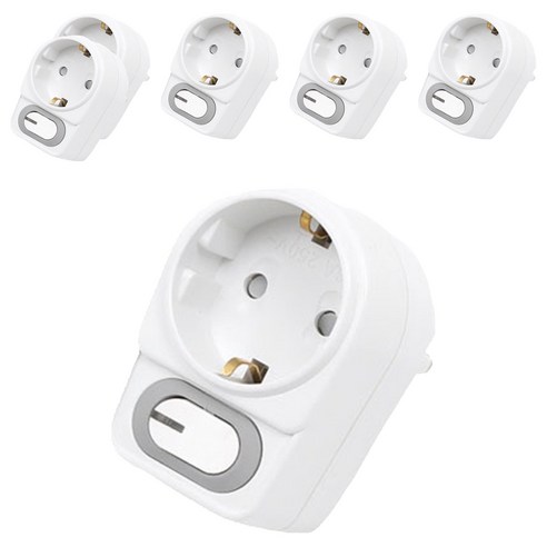 에코파워탭 절전형 LED L자 멀티탭 1구 PS-TS, 8.2cm, 화이트, 6개