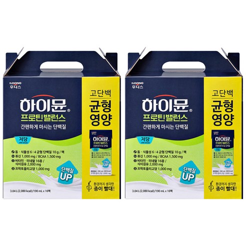 일동후디스 하이뮨 프로틴 밸런스 저당 음료, 190ml, 32개