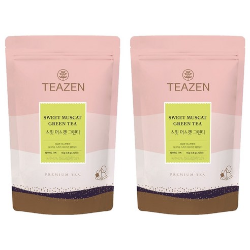 티젠 스윗 머스캣 그린티 삼각티백, 1.8g, 25개입, 2개