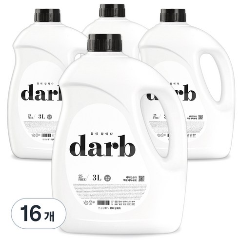답이답이다 베이킹소다 25無 액체세제 본품, 3L, 16개
