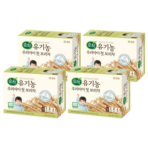 순작 유기농 우리아이 첫 보리차 160g, 20개입, 4개