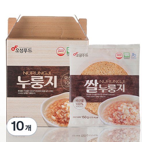 오성푸드 쌀 누룽지, 150g, 4개 수라상이천쌀누룽지 Best Top5