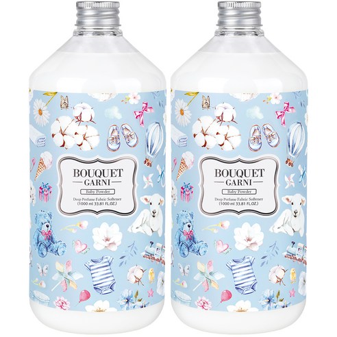 부케가르니 딥퍼퓸 섬유유연제 베이비파우더, 1000ml, 2개