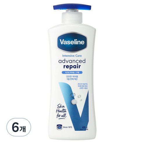 바세린 인텐시브 케어 어드벤스드 리페어 로션, 400ml, 6개