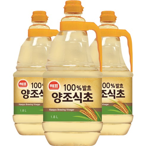 [해표] 양조식초, 1.8L, 3개