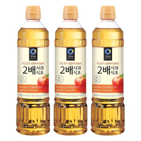 청정원 2배 사과식초, 900ml, 3개