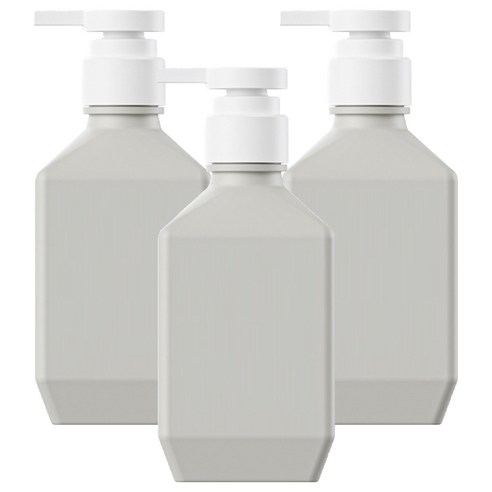 뉴앤룩 폴리 샴푸 바디워시 리필용기 400ml, 그레이, 3개