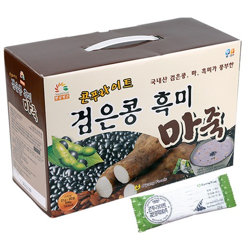 오양식품 콘푸라이트 검은콩 흑미 마죽, 21g, 90개입(흑미마죽)