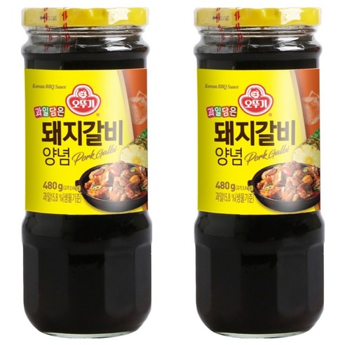 오뚜기 과일담은 돼지갈비 양념, 480g, 2개