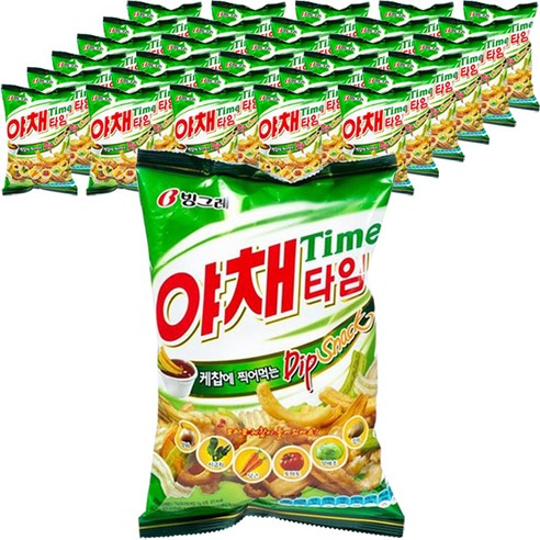 빙그레 야채타임 딥 스낵, 70g, 36개