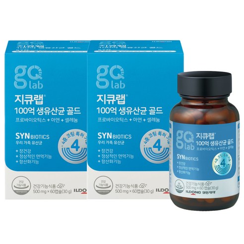 지큐랩 일동제약 100억 생유산균 골드 30g, 60정, 2개