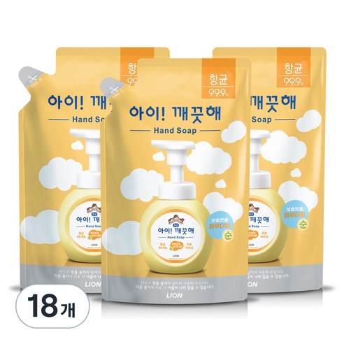 아이깨끗해 순 핸드워시 파우더향 리필용, 450ml, 18개 손세정제 Best Top5