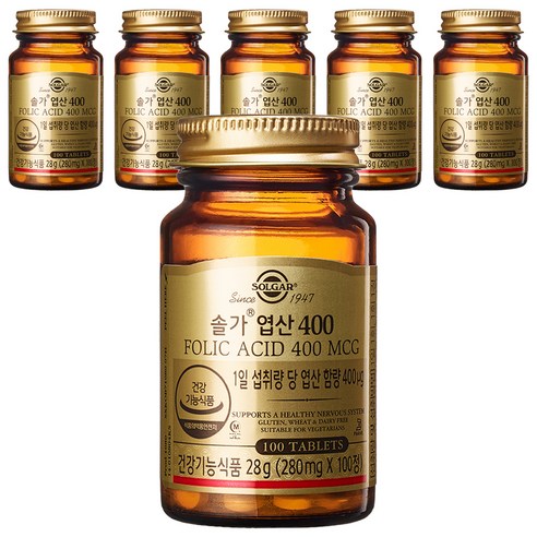 솔가 엽산 400, 100개입, 6개