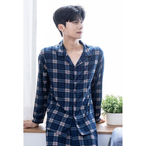 포근한 밤, 깊은 휴식을 선사하는 민트코코아 남성 잠옷 세트