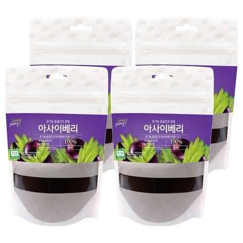 성풍양행 유기농 동결건조 아사이베리 분말, 100g, 4개
