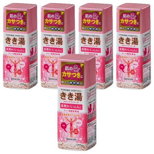 키키유 클레이 탄산 입욕제, 360g, 5개