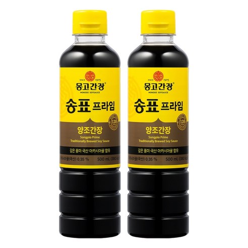 몽고간장 송표 프라임, 500ml, 2개