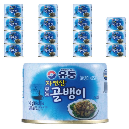 유동 자연산 골뱅이, 140g, 16개