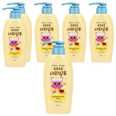 베비언스 핑크퐁 푸푸푸푸 샤와샴푸 자몽릴리향, 380ml, 6개