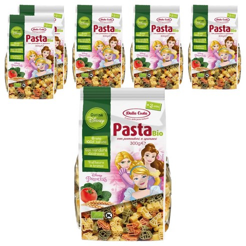 달라코스타 디즈니 프린세스 토마토 시금치 파스타, 300g, 6개