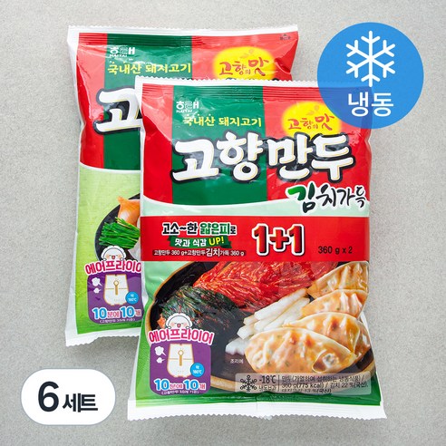 해태 고향만두 360g + 김치가득 360g 세트 (냉동), 720g, 6세트