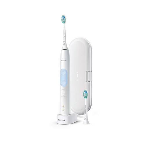 필립스 소닉케어 프로텍티브클린 3.0 전동칫솔, HX6859/07, 화이트-라이트블루, 1개