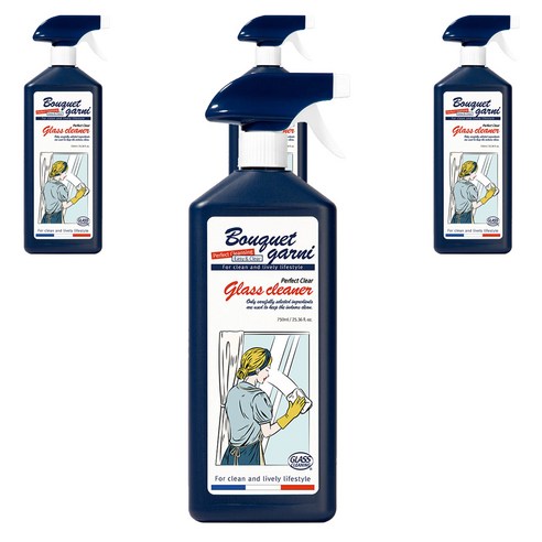 부케가르니 퍼펙트 클리어 유리 세정제, 750ml, 4개