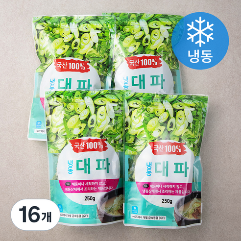 그린피아 대파 (냉동), 250g, 16개