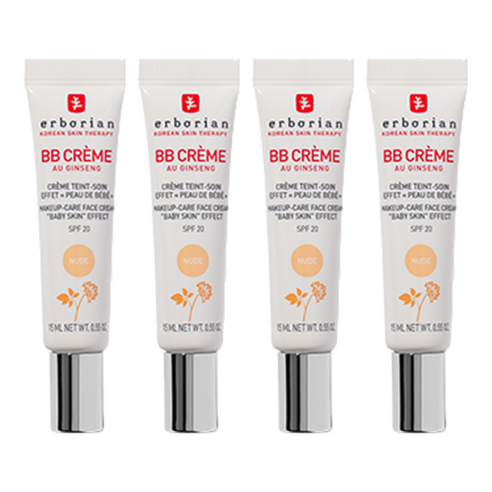 에르보리앙 BB 크림 SPF20, 누드, 15ml, 4개