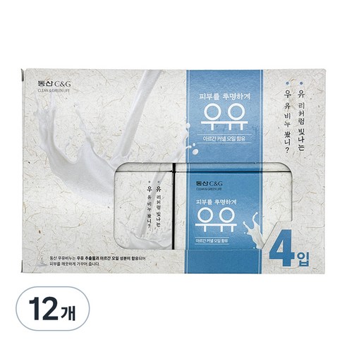 동산씨앤지 우유비누, 85g, 12개