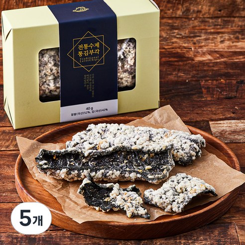 전통수제 통김부각, 40g, 5개