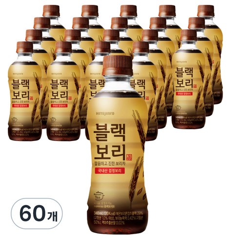 하이트진로 블랙보리 음료, 340ml, 60개
