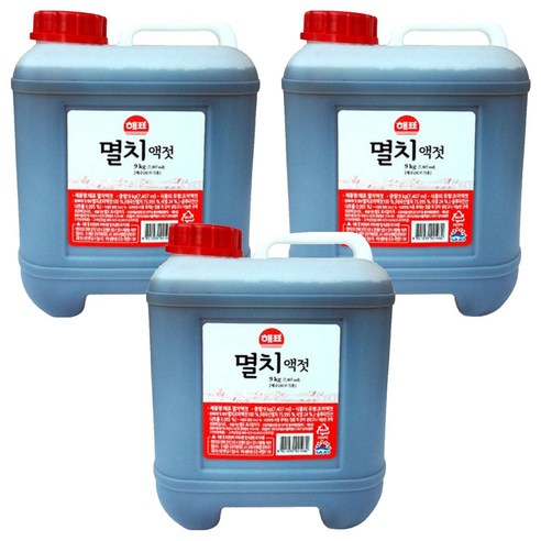 해표 멸치 액젓, 9kg, 3개