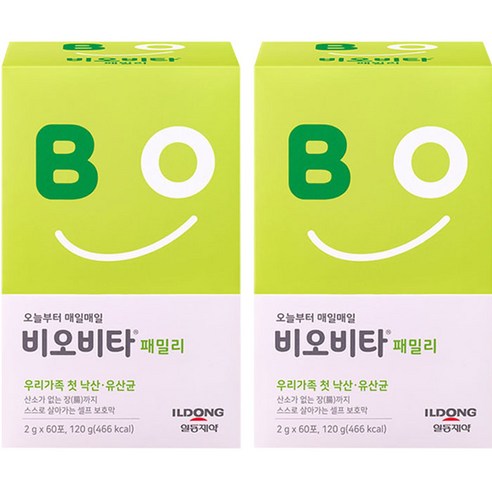 일동제약 비오비타 패밀리 낙산균 유산균 분말 스틱, 2개, 120g