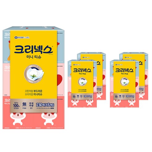 크리넥스 미니 카카오 1/2 티슈, 230매, 30개