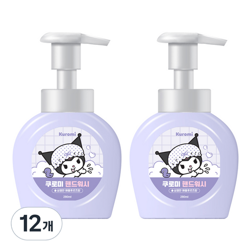 아텍스 쿠로미 핸드워시 애플후르츠, 280ml, 12개