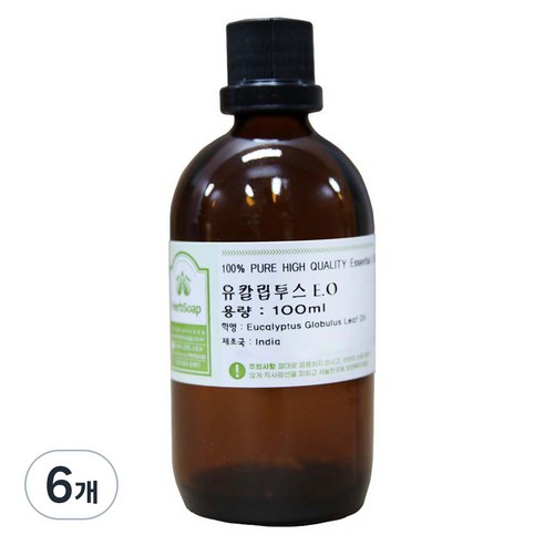 허브솝 원액 100% 아로마 에센셜오일 100ml, 6개
