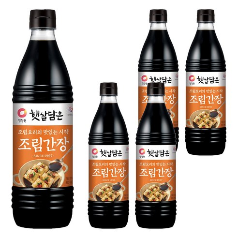 청정원 햇살담은 조림간장, 840ml, 5개