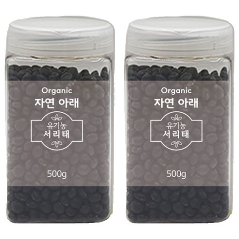 푸른들판 자연아래 유기농 서리태, 500g, 2개