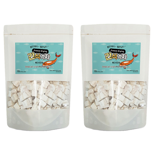 간식먹자 반려동물 동결건조 트릿 간식, 북어트릿, 120g, 2개