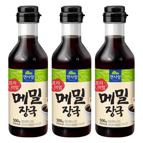 면사랑 프리미엄 메밀장국, 500ml, 3개