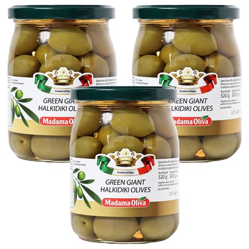 마다마올리바 그린 자이언트 할키디키, 520g, 3개